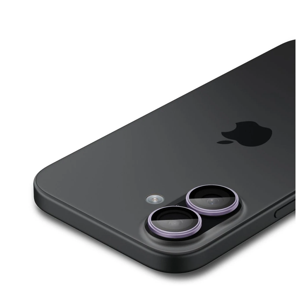 SPIGEN OPTIK PRO GLAS.TR „EZ FIT” kameravédő 2-PACK iPhone 16 / 16 PLUS / 17 készülékhez lila