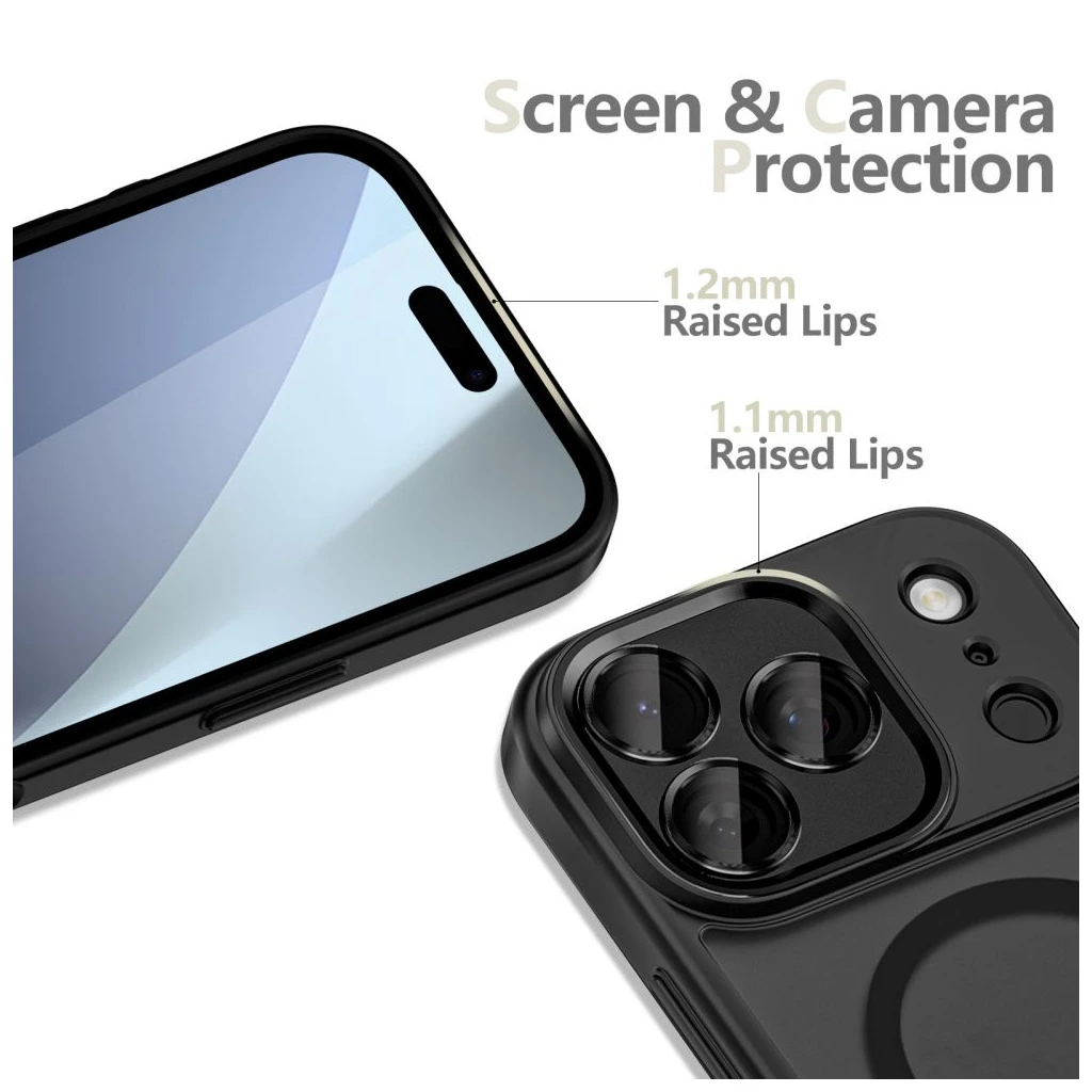 TECH-PROTECT MAGCAM MAGSAFE iPhone 17 Pro Max készülékhez tok matt fekete