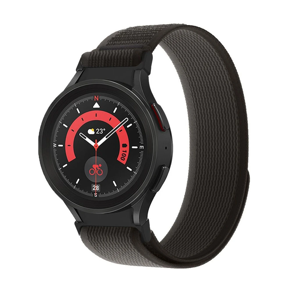 TECH-PROTECT NYLON Samsung Galaxy Watch 4 / 5 / 5 PRO / 6 / 7 / FE készülékhez szíj fekete/narancssárga