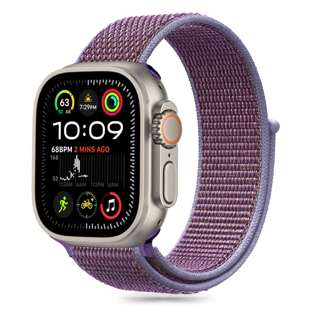 TECH-PROTECT nylon Apple Watch szíj 8/9/10/11/SE készülékhez (40/41/42 MM) lila
