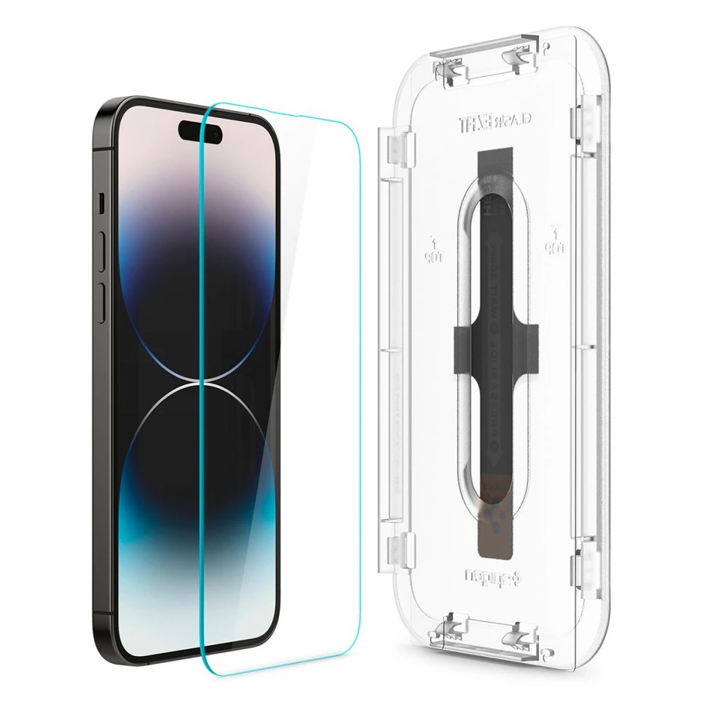 SPIGEN GLAS.TR „EZ FIT” 2-PACK iPhone 14 Pro készülékhez kijelzővédő – átlátszó