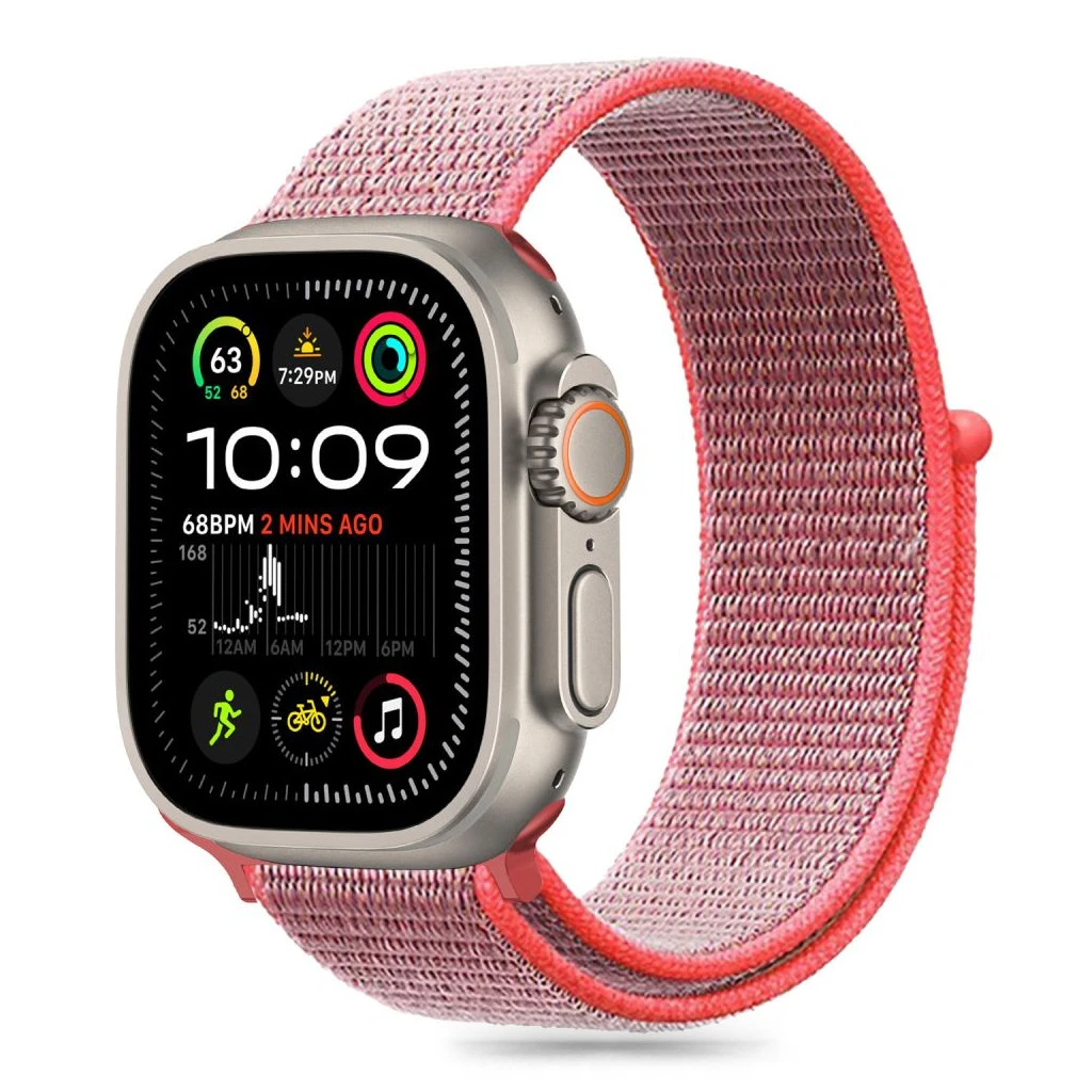 TECH-PROTECT NYLON tok Apple Watch 8 / 9 / 10 / 11 / SE készülékhez (40 / 41 / 42 MM) forró rózsaszín