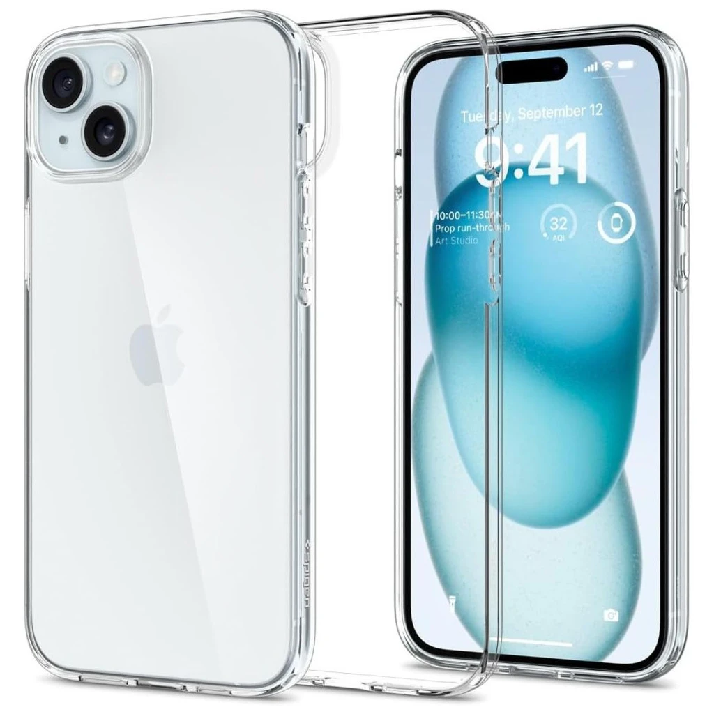 SPIGEN Liquid Crystal iPhone 14 Plus / 15 Plus készülékhez tok Crystal Clear