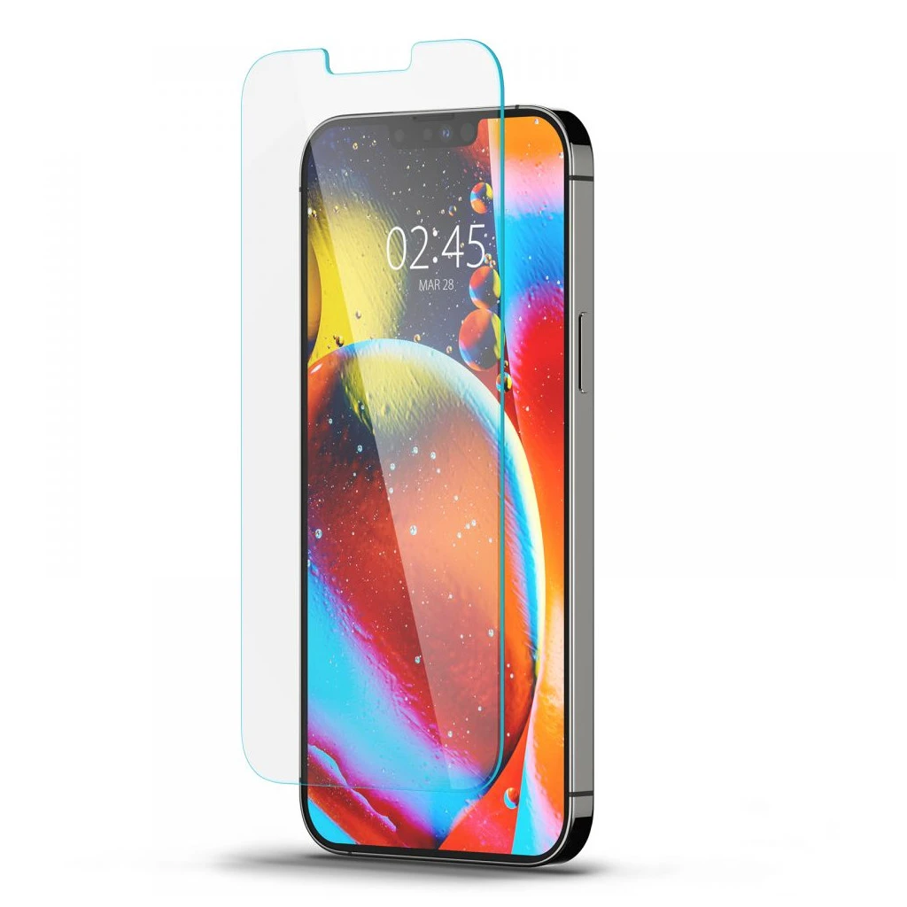 Spigen Glas.Tr Slim iPhone 13 Pro Max / 14 Plus / 15 Plus készülékhez edzett üveg kijelzővédő – átlátszó