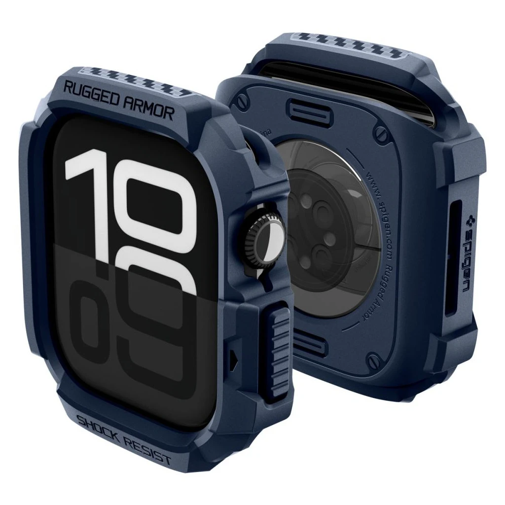 SPIGEN RUGGED ARMOR V2 Apple Watch 10/11 (42 MM) készülékhez tok – tengerészkék