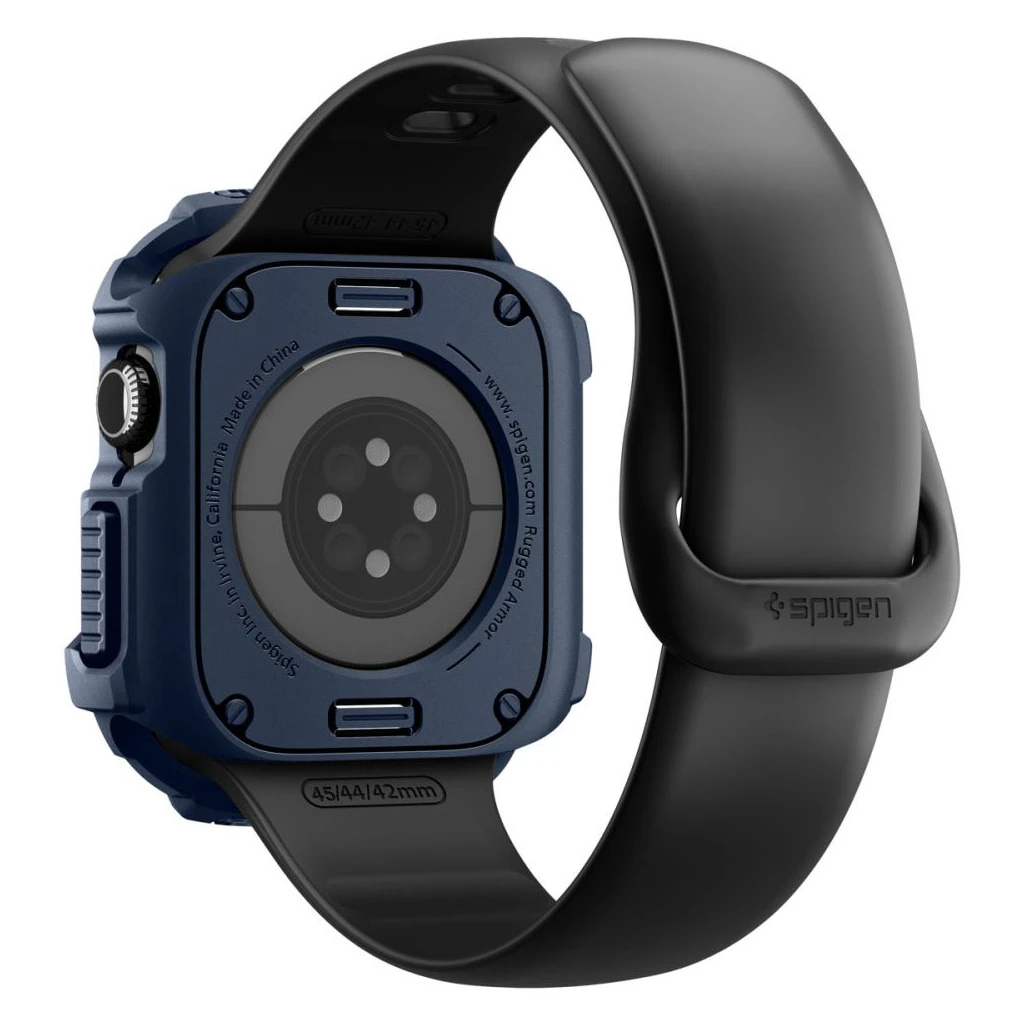 SPIGEN RUGGED ARMOR V2 Apple Watch 10/11 (42 MM) készülékhez tok – tengerészkék