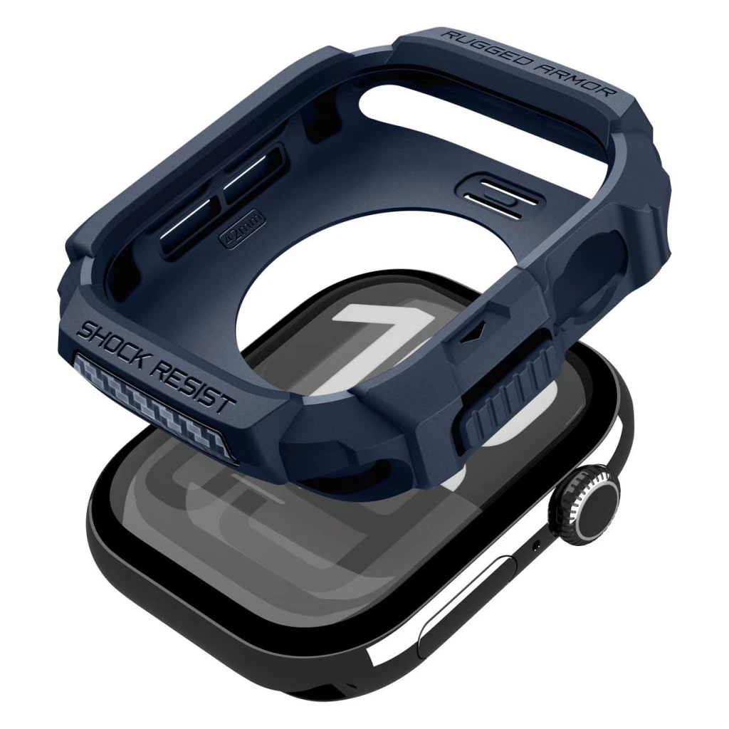 SPIGEN RUGGED ARMOR V2 Apple Watch 10/11 (42 MM) készülékhez tok – tengerészkék