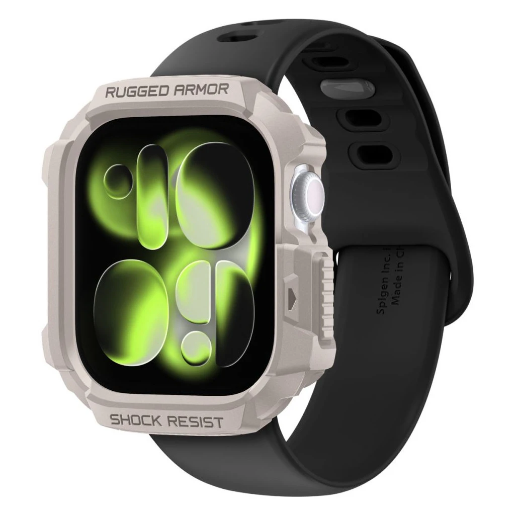 SPIGEN RUGGED ARMOR V2 Apple Watch 10/11 (42 mm) készülékhez dűne bézs