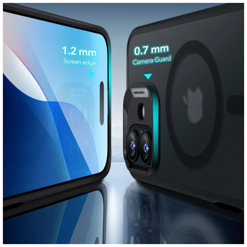 ESR CLASSIC HYBRID HALOLOCK MagSafe & Tempered Glass kijelzővédő iPhone 16 készülékhez frosted fekete