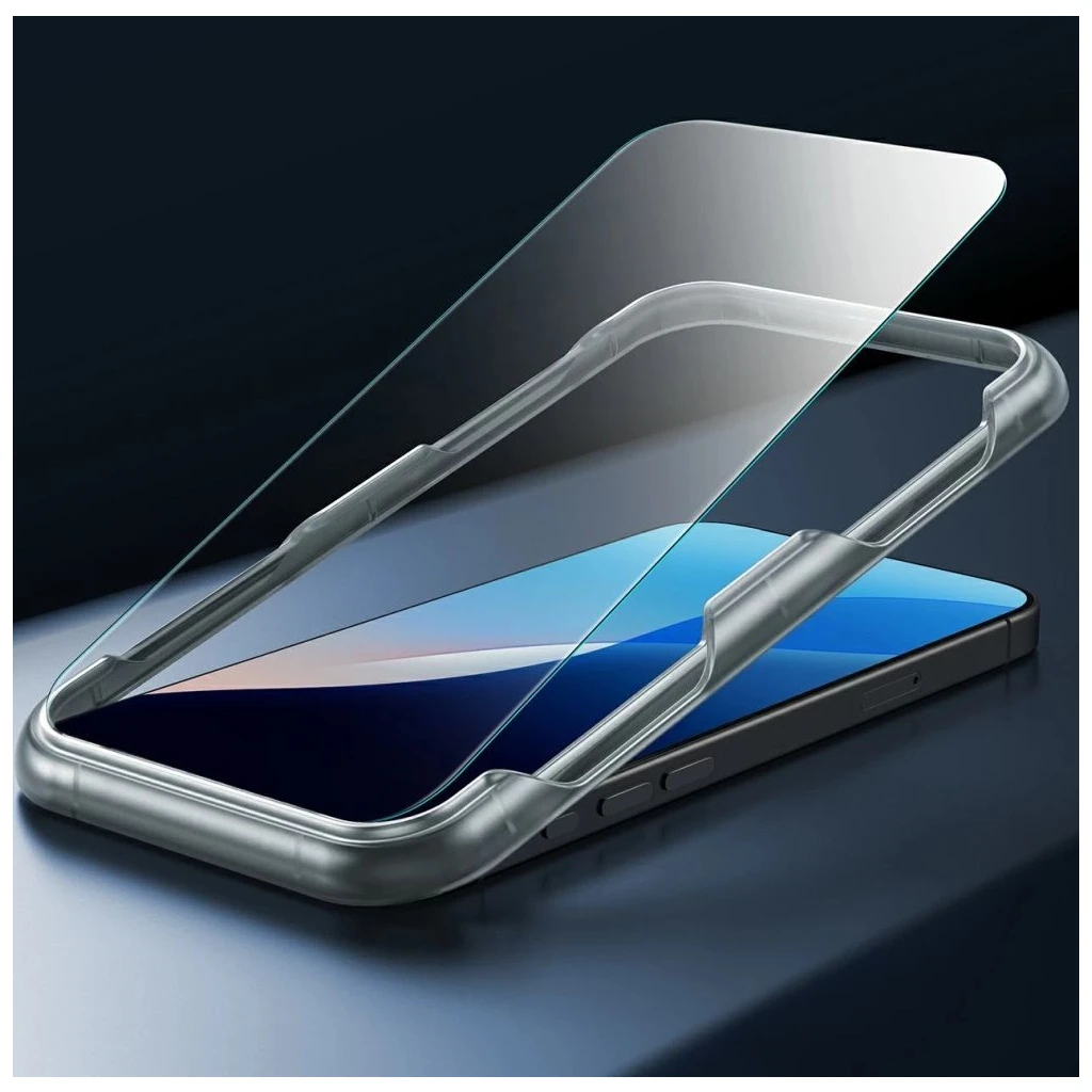 ESR CLASSIC HYBRID HALOLOCK MagSafe & Tempered Glass kijelzővédő iPhone 16 készülékhez frosted fekete