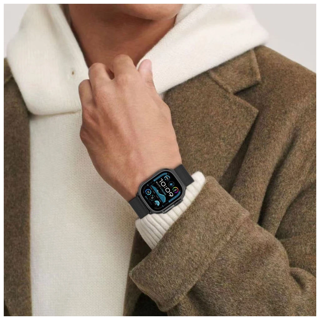 TECH-PROTECT MILANO Apple Watch 8/9/10/11/SE/ULTRA készülékhez Titanium védőtok (44/45/46/49 mm)