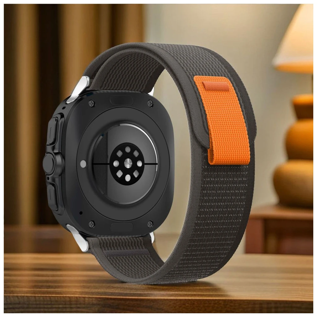 TECH-PROTECT NYLON védőtok SAMSUNG GALAXY WATCH ULTRA 2024/2025 készülékhez (47 MM) fekete/narancs