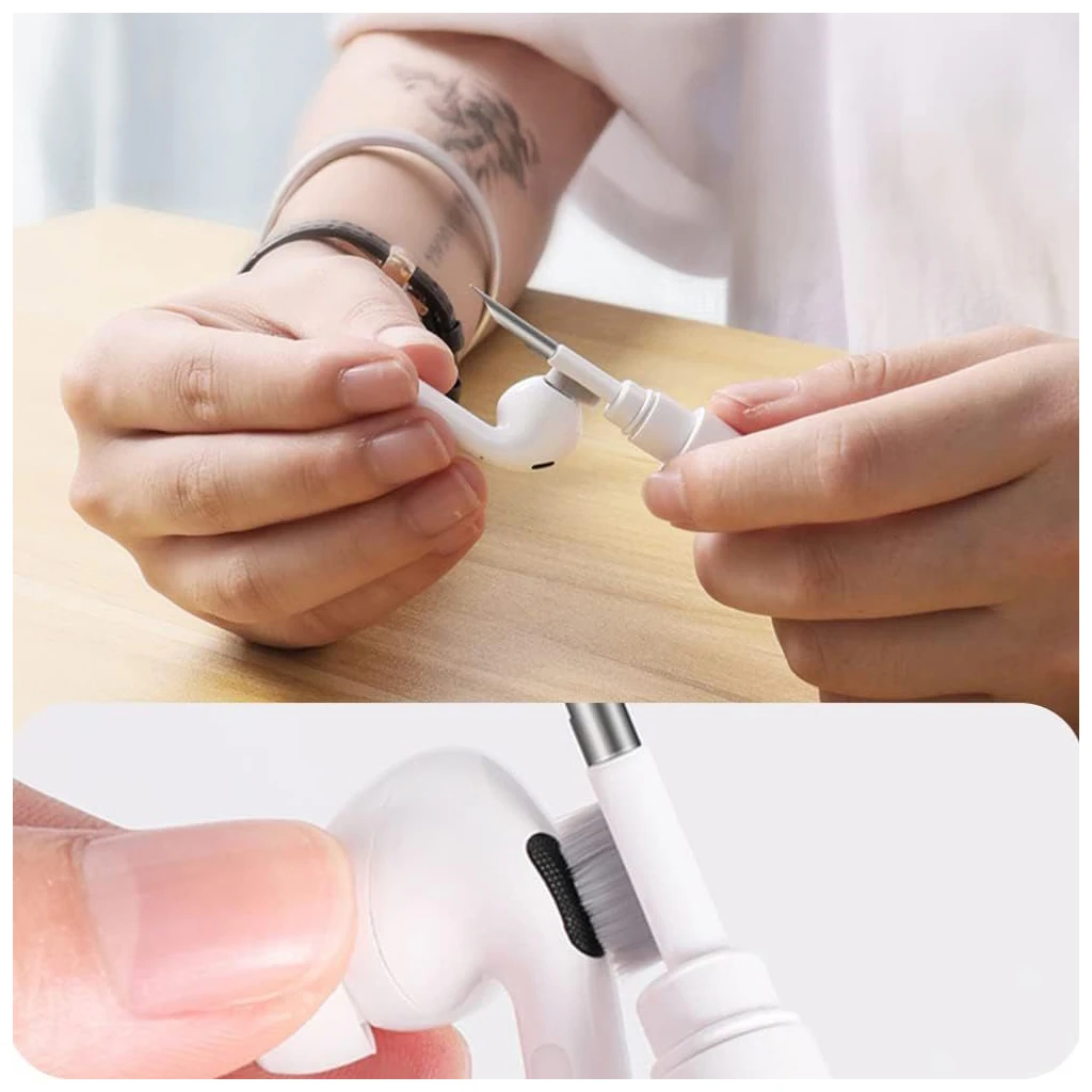 TECH-PROTECT CS02 CLEANER SET 3IN1 fülhallgatóhoz fehér