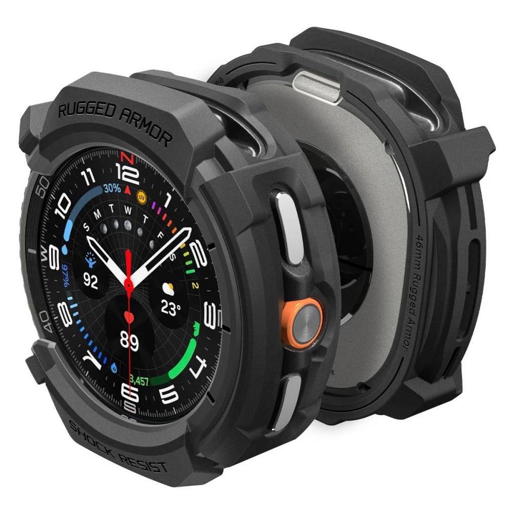 SPIGEN RUGGED ARMOR SAMSUNG GALAXY WATCH 8 CLASSIC készülékhez tok (46 MM) matte fekete
