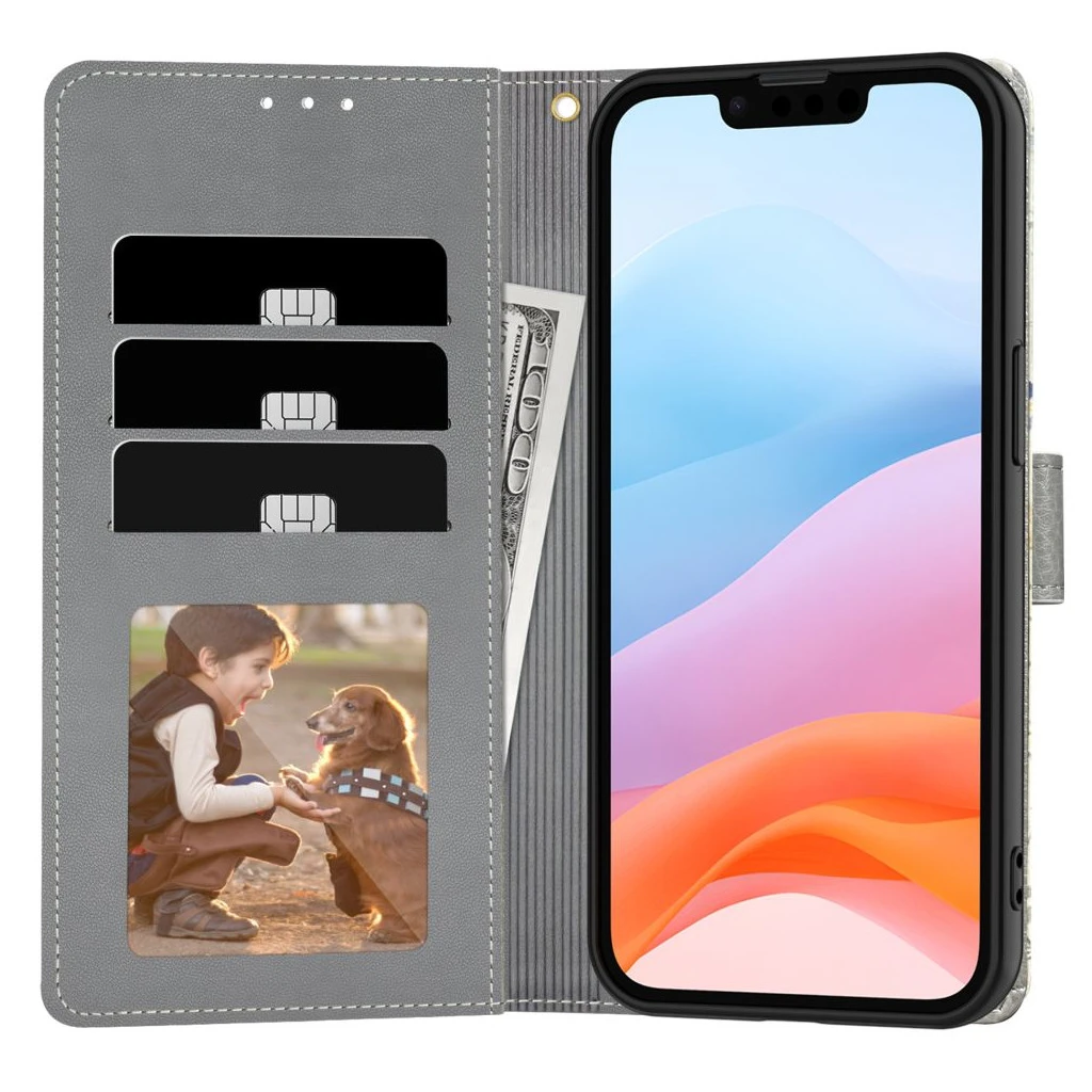 TECH-PROTECT Pénztárca tok iPhone 16E készülékhez Spring Flowers