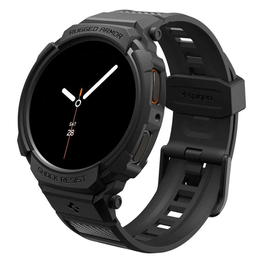 SPIGEN RUGGED ARMOR „PRO” Samsung Galaxy Watch 8 (44 MM) készülékhez védőtok – fekete
