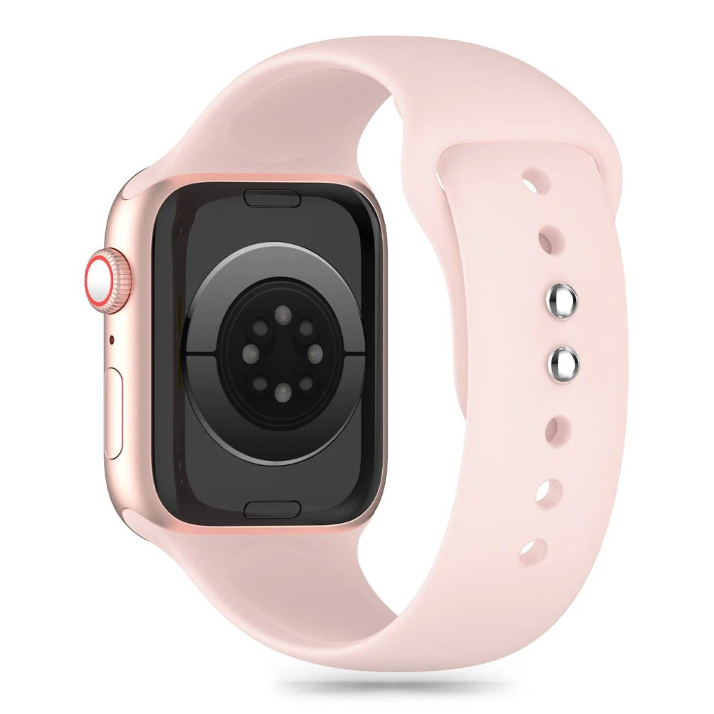 TECH-PROTECT szilikon tok Apple Watch 8/9/10/11/SE készülékhez (40/41/42 MM) világos rózsaszín