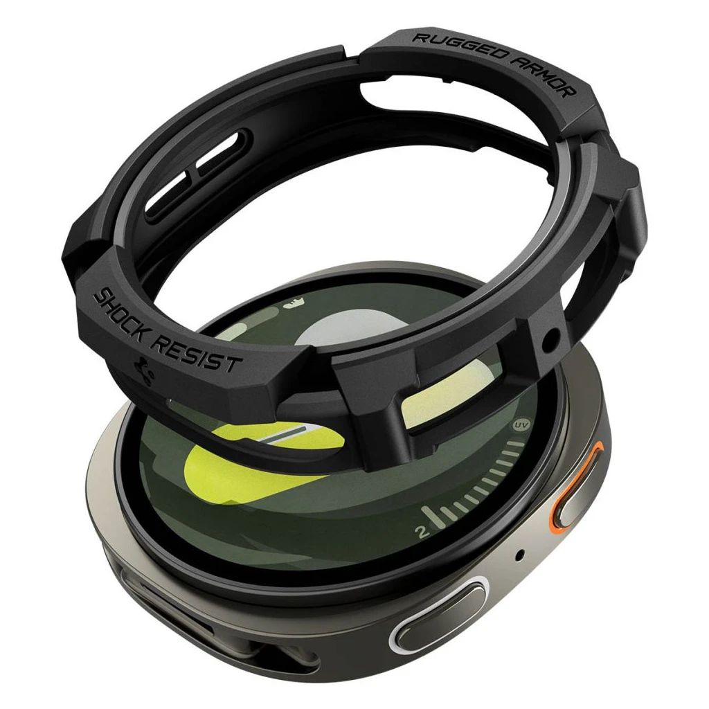 SPIGEN RUGGED ARMOR Samsung Galaxy Watch 8 (44 MM) készülékhez tok matt fekete