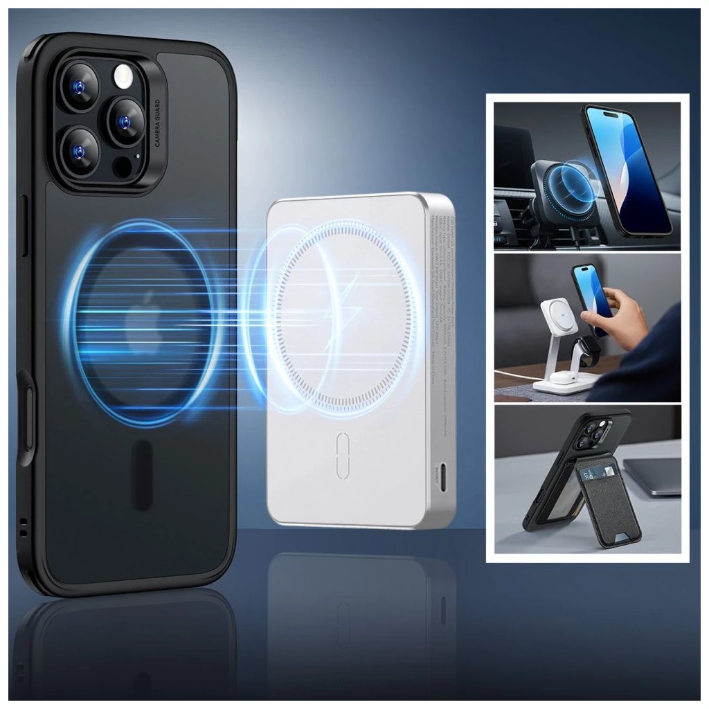 ESR CLASSIC HYBRID HALOLOCK MAGSAFE és edzett üveg iPhone 16 Pro Max készülékhez frosted fekete