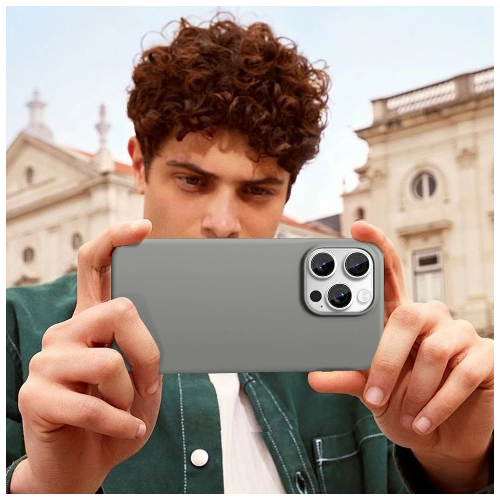 TECH-PROTECT szilikon MagSafe iPhone 17 Pro Max készülékhez tok, sötétszürke