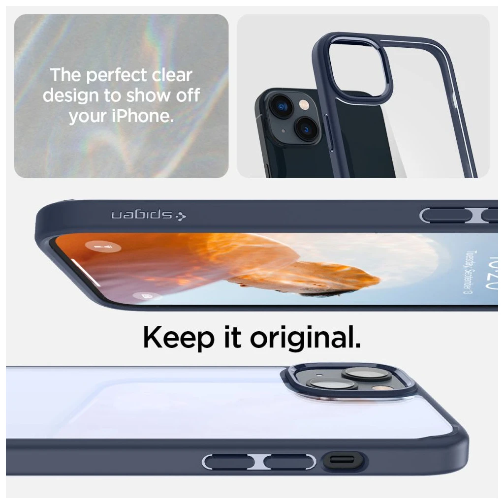 SPIGEN ULTRA HYBRID iPhone 14 Plus / 15 Plus készülékhez tok tengerészkék