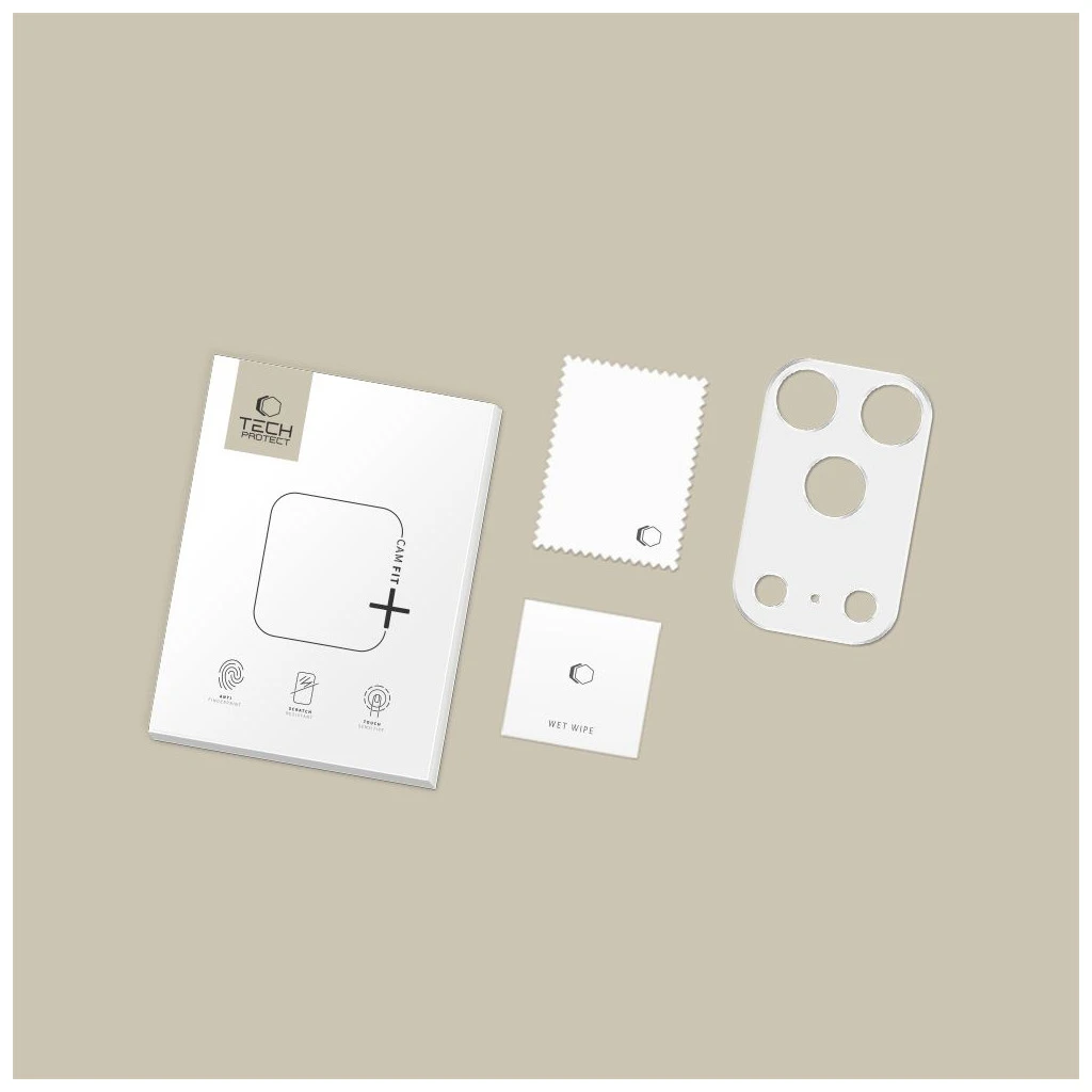 Kameravédő TECH-PROTECT CAMALLOY FIT+ iPhone 17 Pro készülékhez ezüst