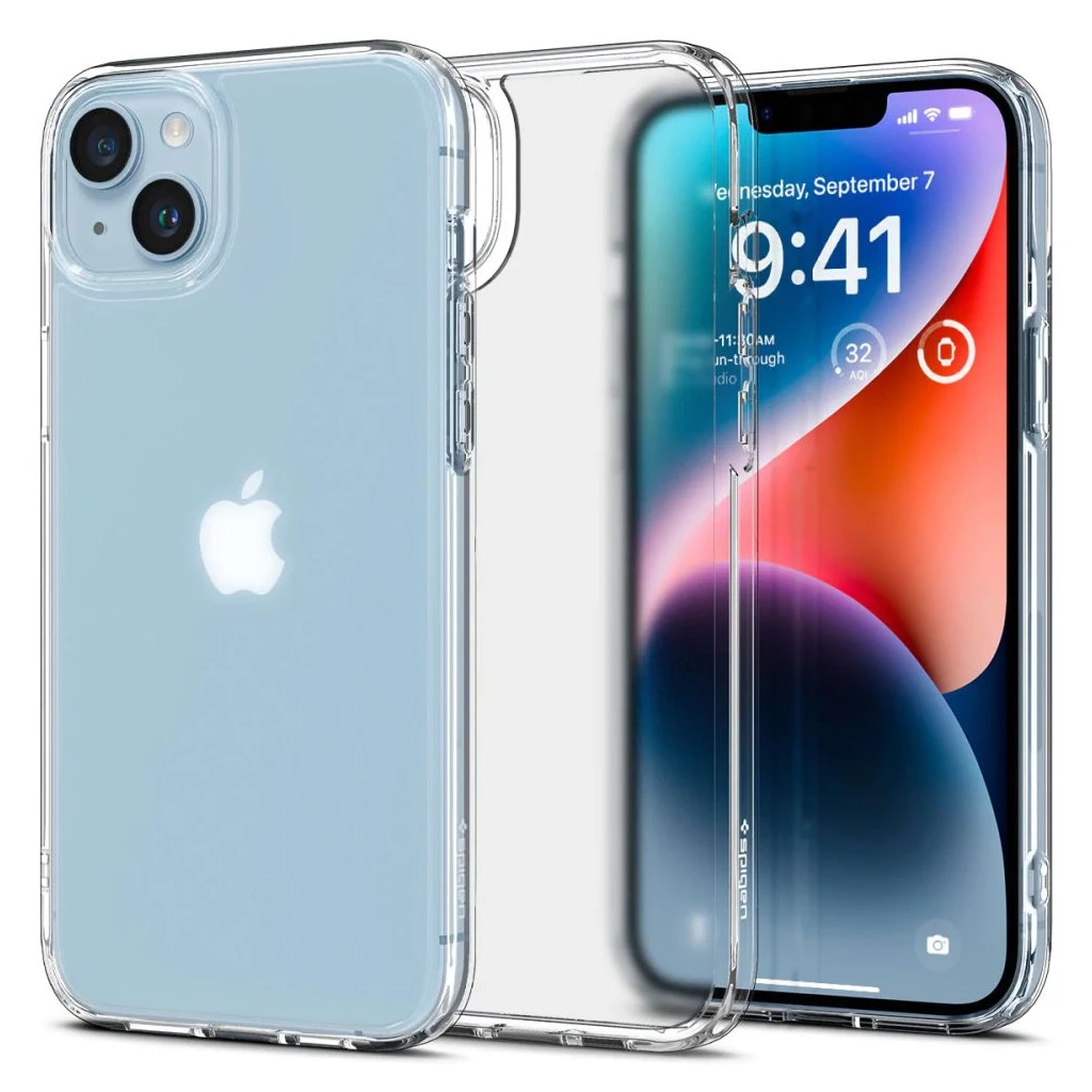 SPIGEN ULTRA HYBRID iPhone 14 Plus / 15 Plus készülékhez tok FROST CLEAR