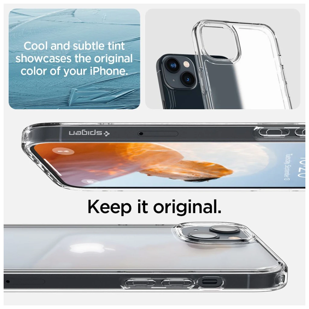 SPIGEN ULTRA HYBRID iPhone 14 Plus / 15 Plus készülékhez tok FROST CLEAR