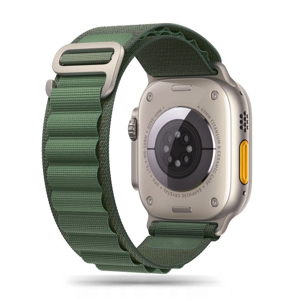 TECH-PROTECT NYLON PRO Apple Watch 8/9/10/11/SE/ULTRA készülékhez védőtok (44/45/46/49 MM) – militári zöld