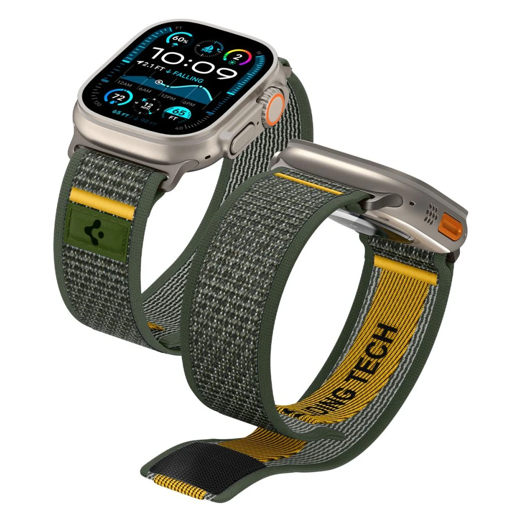 SPIGEN ATHLEX AIR Apple Watch 8/9/10/11/SE/ULTRA készülékhez (44/45/46/49 mm) védőtok – aktív zöld