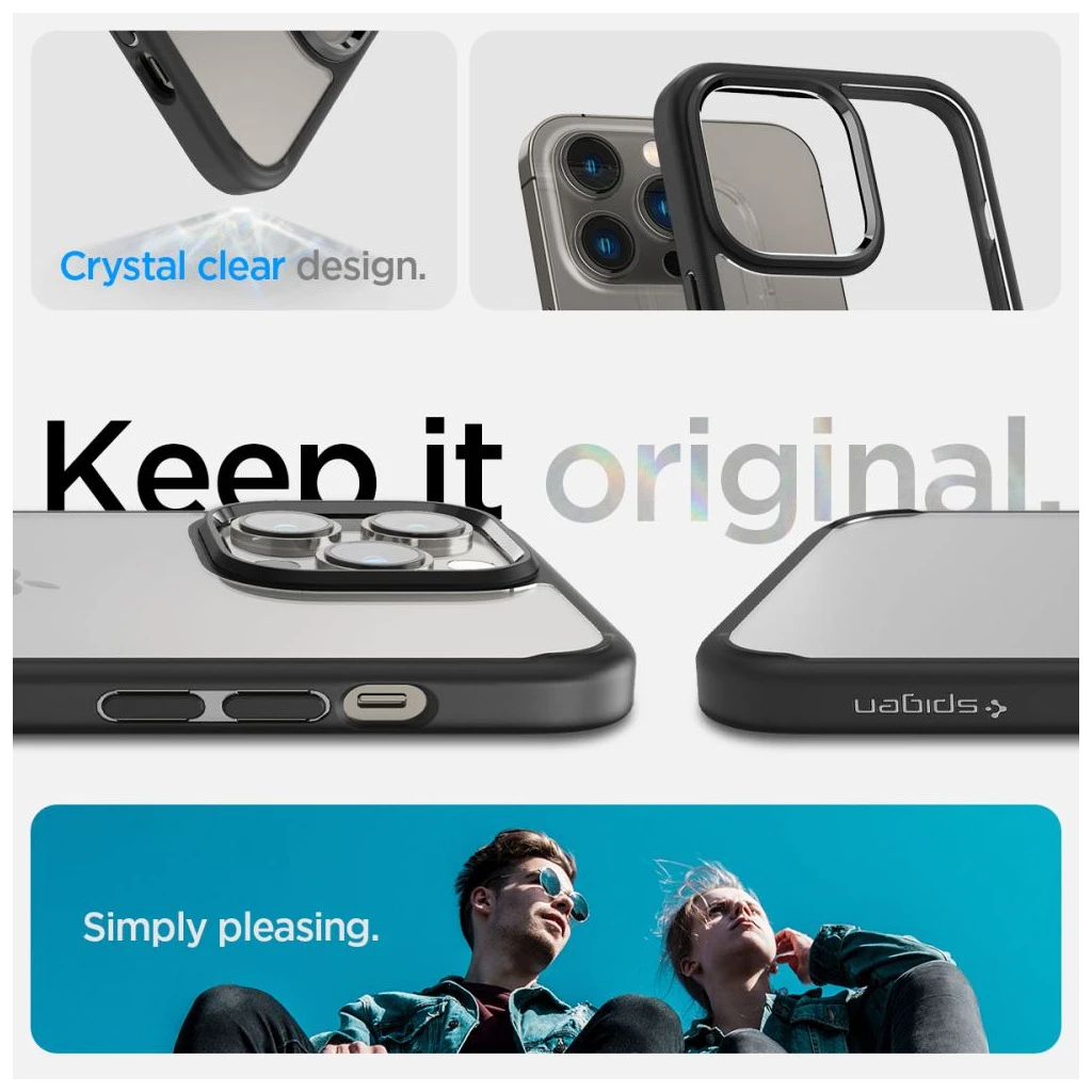 SPIGEN Ultra Hybrid iPhone 14 Pro készülékhez tok matt fekete