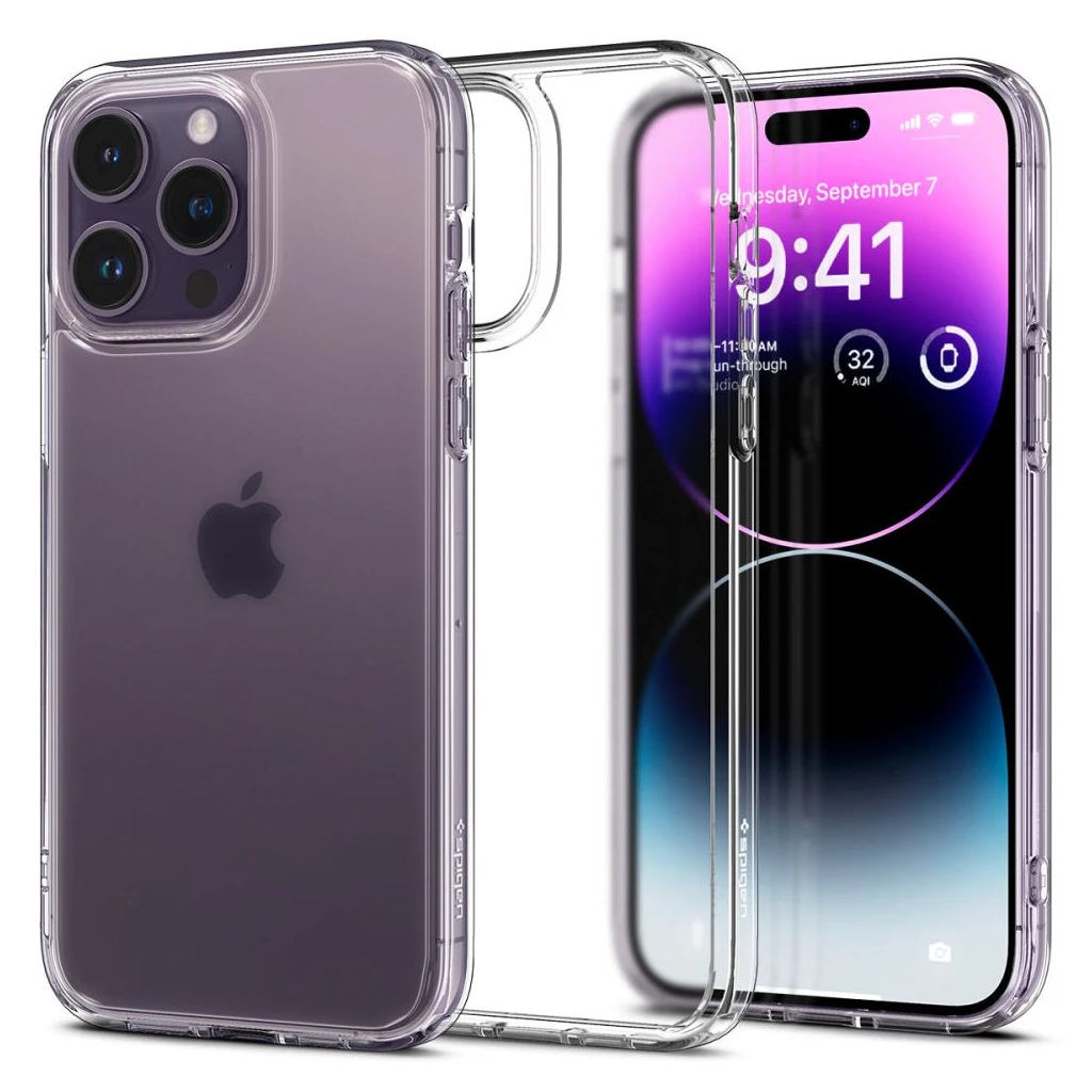 SPIGEN ULTRA HYBRID iPhone 14 Pro készülékhez tok Frost Clear