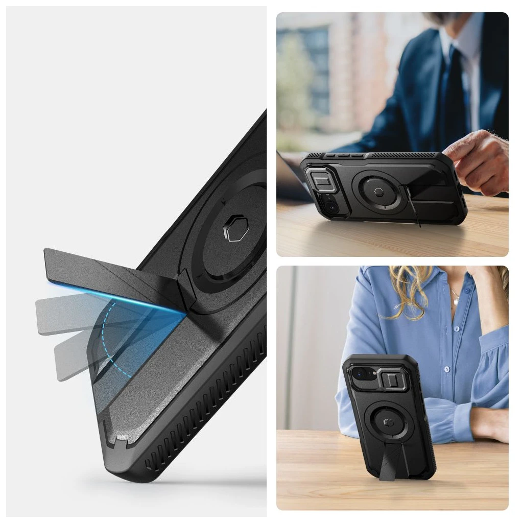 TECH-PROTECT Kevlar Magsafe iPhone 16E készülékhez tok fekete