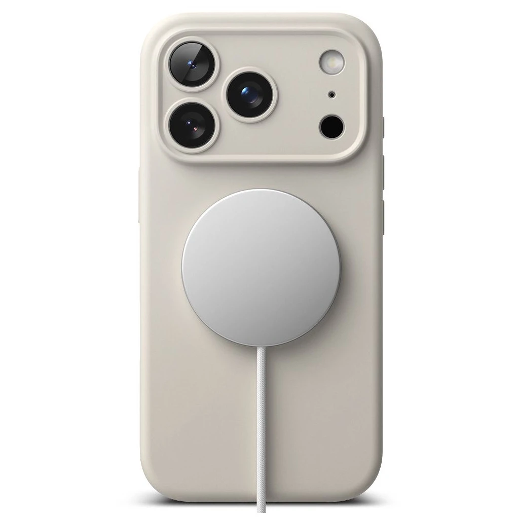 RINGKE szilikon mágneses MagSafe iPhone 17 Pro Max készülékhez tok kövesszínű