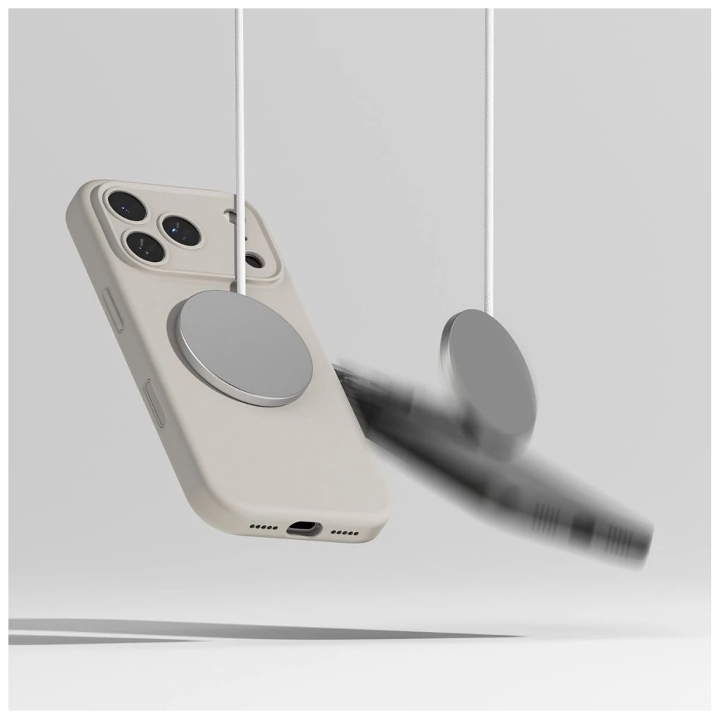 RINGKE szilikon mágneses MagSafe iPhone 17 Pro Max készülékhez tok kövesszínű