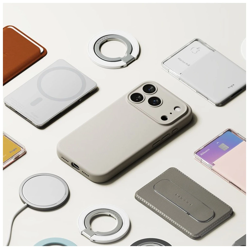 RINGKE szilikon mágneses MagSafe iPhone 17 Pro Max készülékhez tok kövesszínű