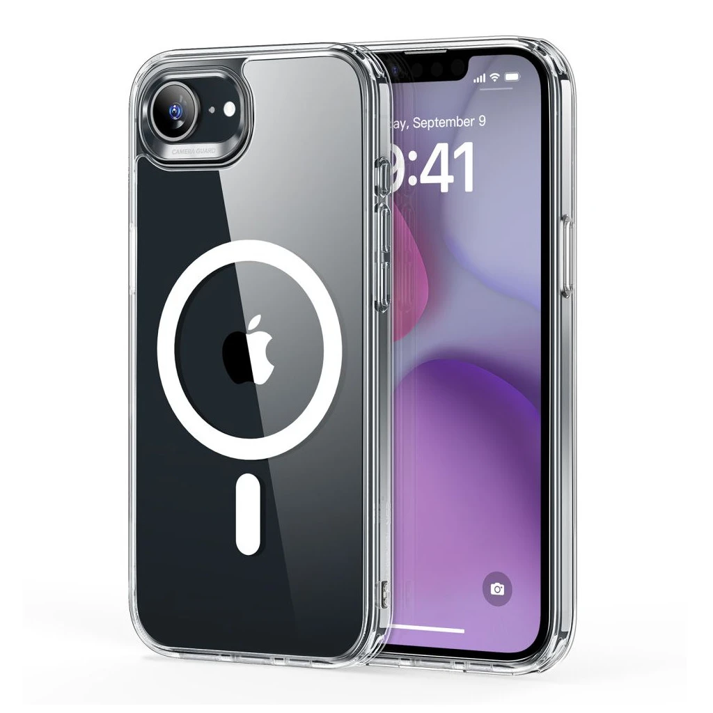 ESR Classic Hybrid HaloLock MagSafe iPhone 16E készülékhez tok átlátszó