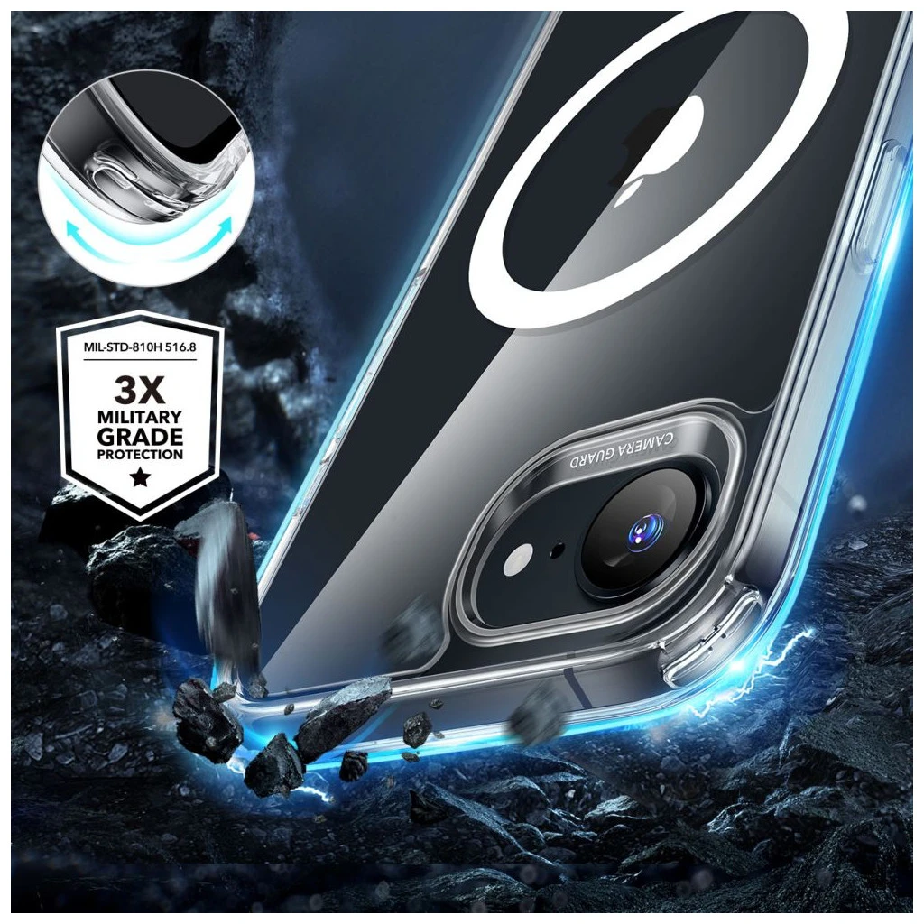 ESR Classic Hybrid HaloLock MagSafe iPhone 16E készülékhez tok átlátszó