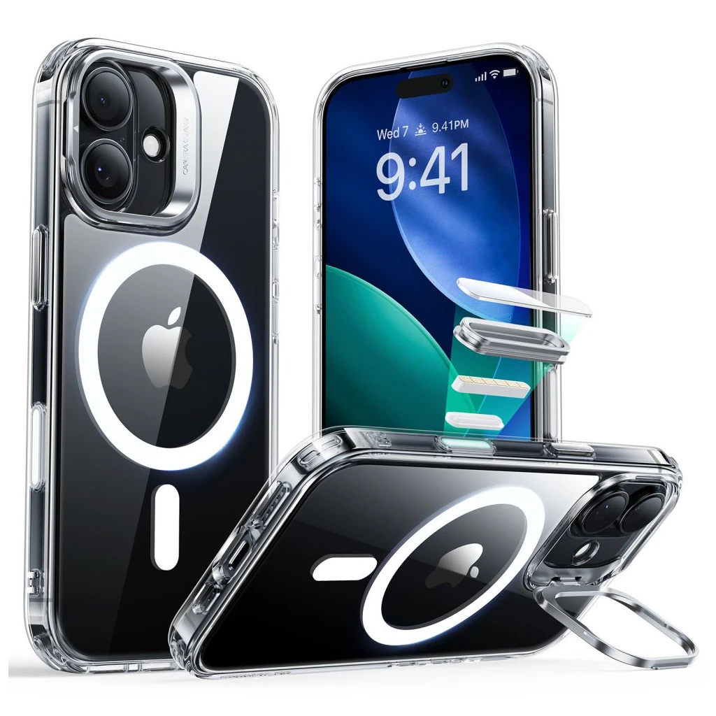 ESR CLASSIC HYBRID KICKSTAND MAGSAFE iPhone 17 készülékhez tok átlátszó