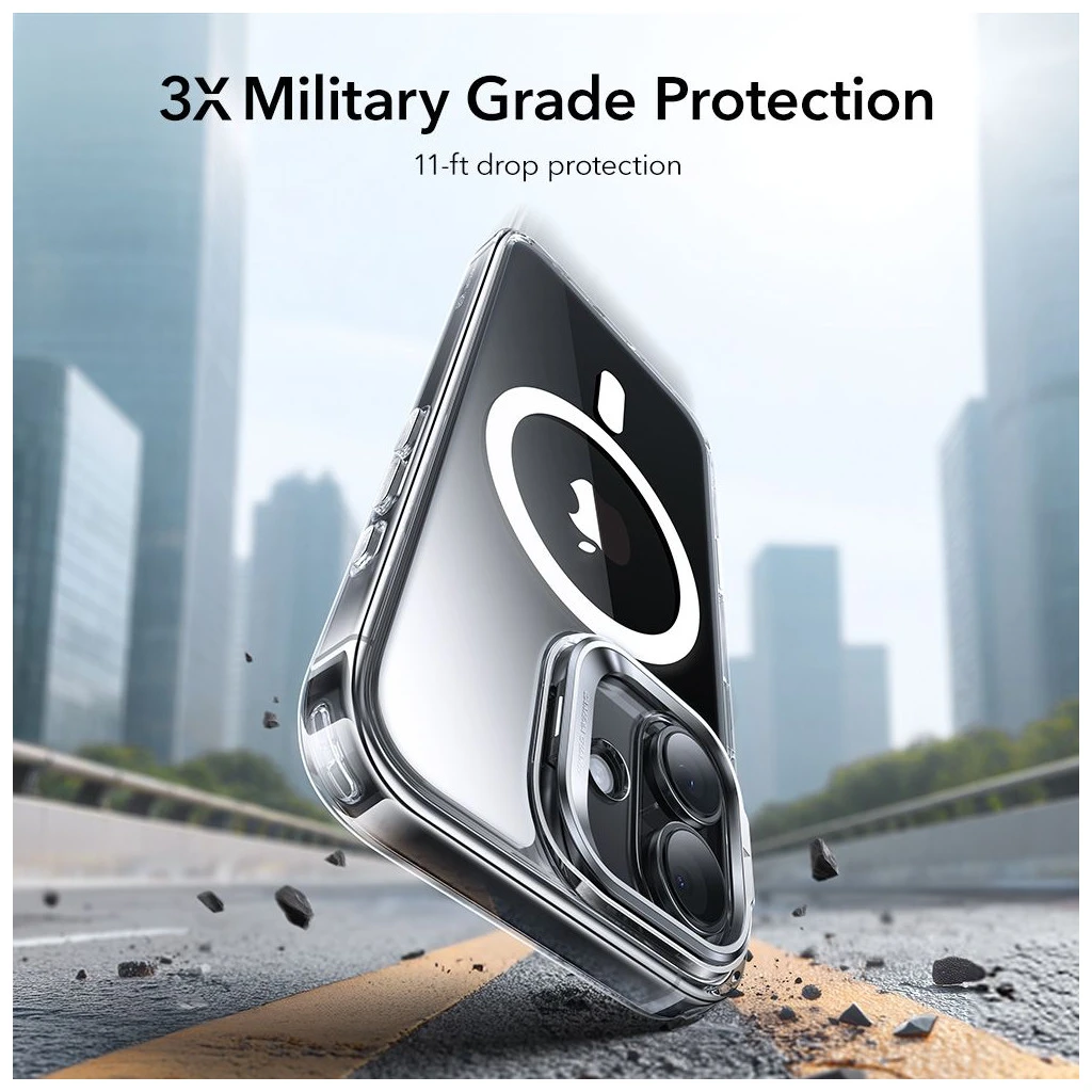 ESR CLASSIC HYBRID KICKSTAND MAGSAFE iPhone 17 készülékhez tok átlátszó