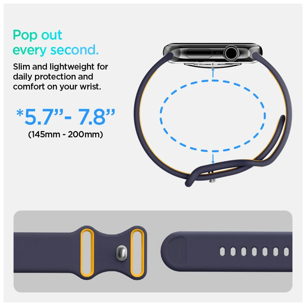 SPIGEN NANO POP Apple Watch tok Apple Watch 8/9/10/11/SE/ULTRA készülékhez (44/45/46/49 MM) áfonya tengerészkék