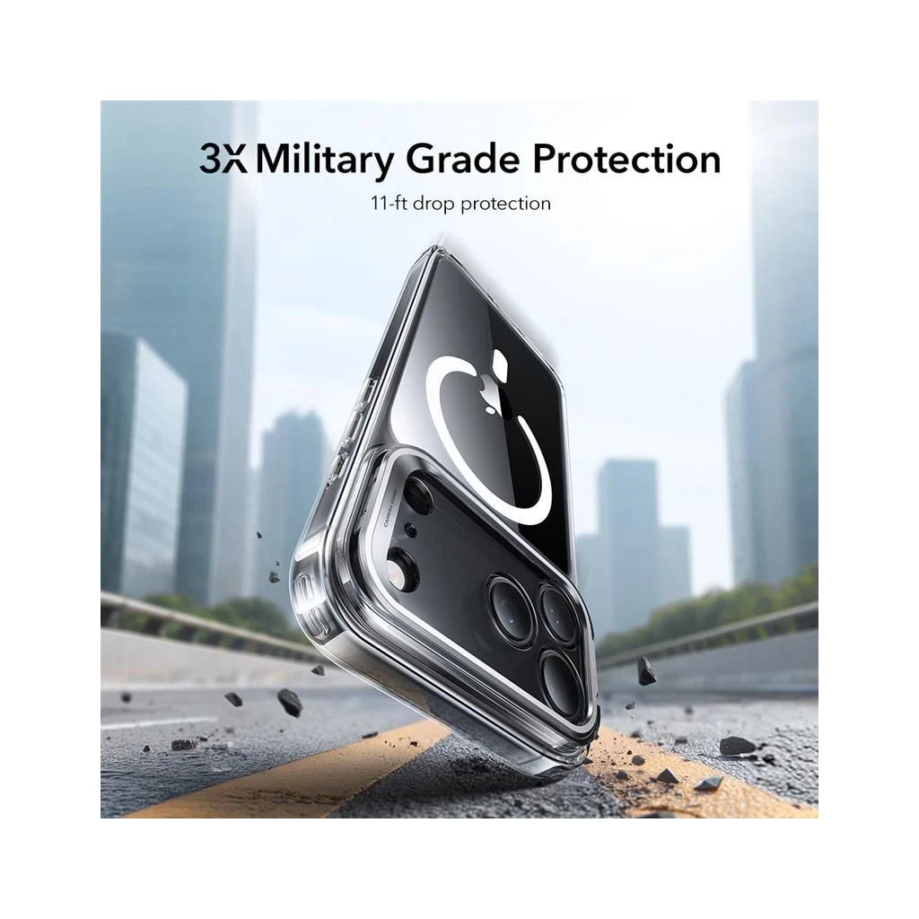 ESR Classic Hybrid Kickstand MagSafe iPhone 17 Pro Max készülékhez tok átlátszó