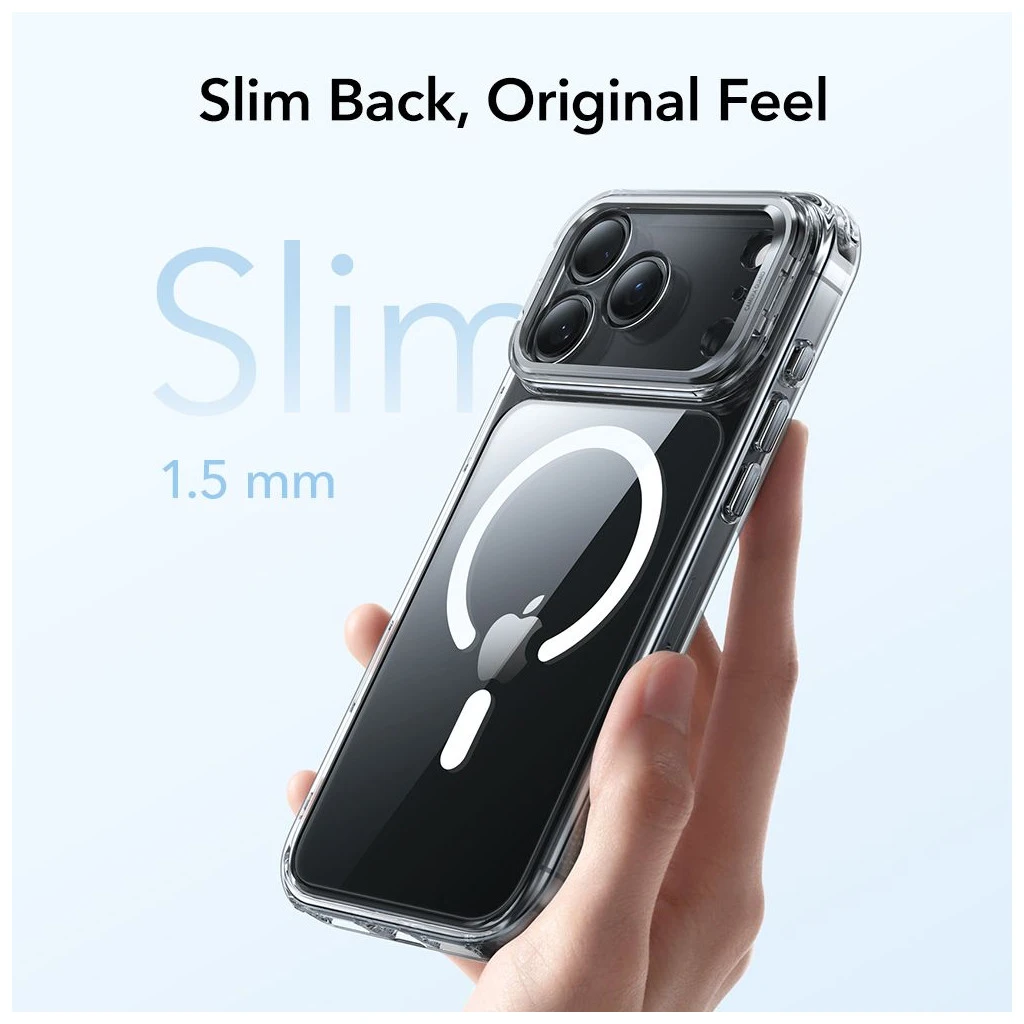 ESR Classic Hybrid Kickstand MagSafe iPhone 17 Pro Max készülékhez tok átlátszó