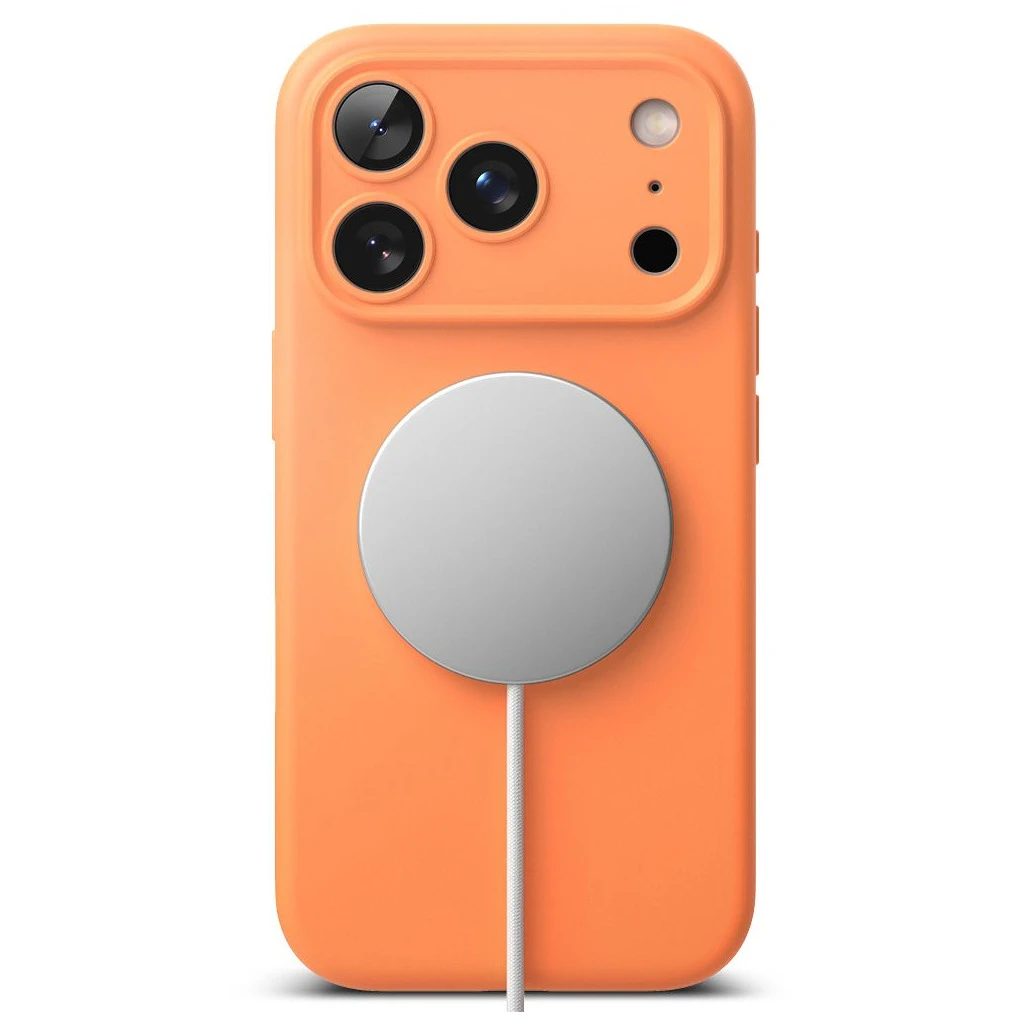 RINGKE szilikon mágneses MagSafe iPhone 17 Pro Max készülékhez tok mandarin