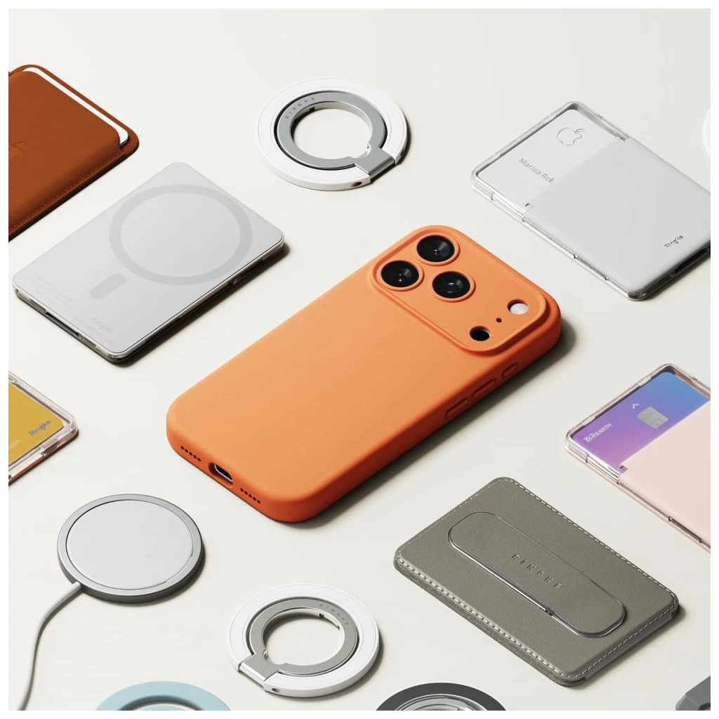 RINGKE szilikon mágneses MagSafe iPhone 17 Pro Max készülékhez tok mandarin