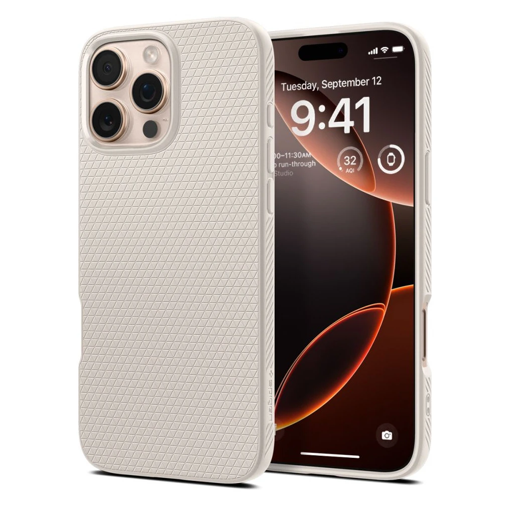 SPIGEN LIQUID AIR iPhone 16 Pro Max készülékhez tok természetes titán