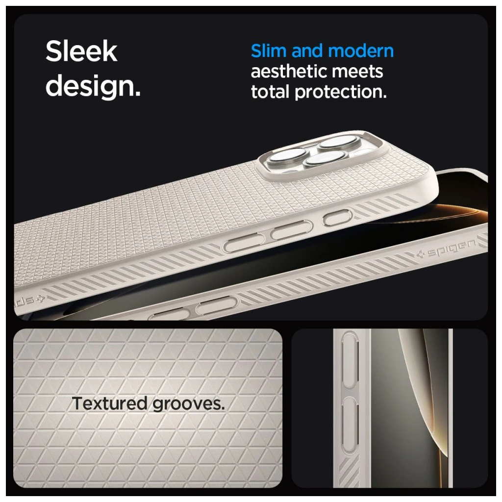 SPIGEN LIQUID AIR iPhone 16 Pro Max készülékhez tok természetes titán