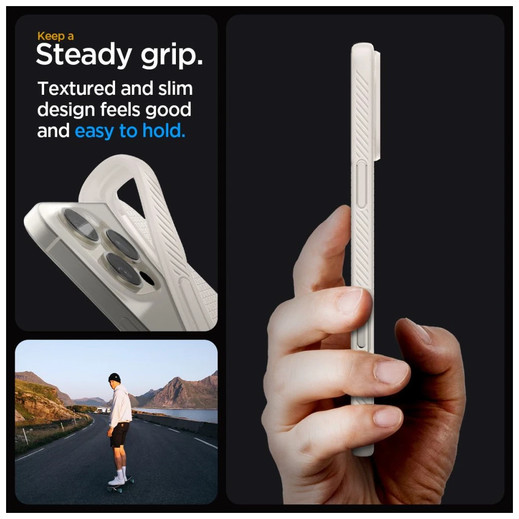 SPIGEN LIQUID AIR iPhone 16 Pro Max készülékhez tok természetes titán