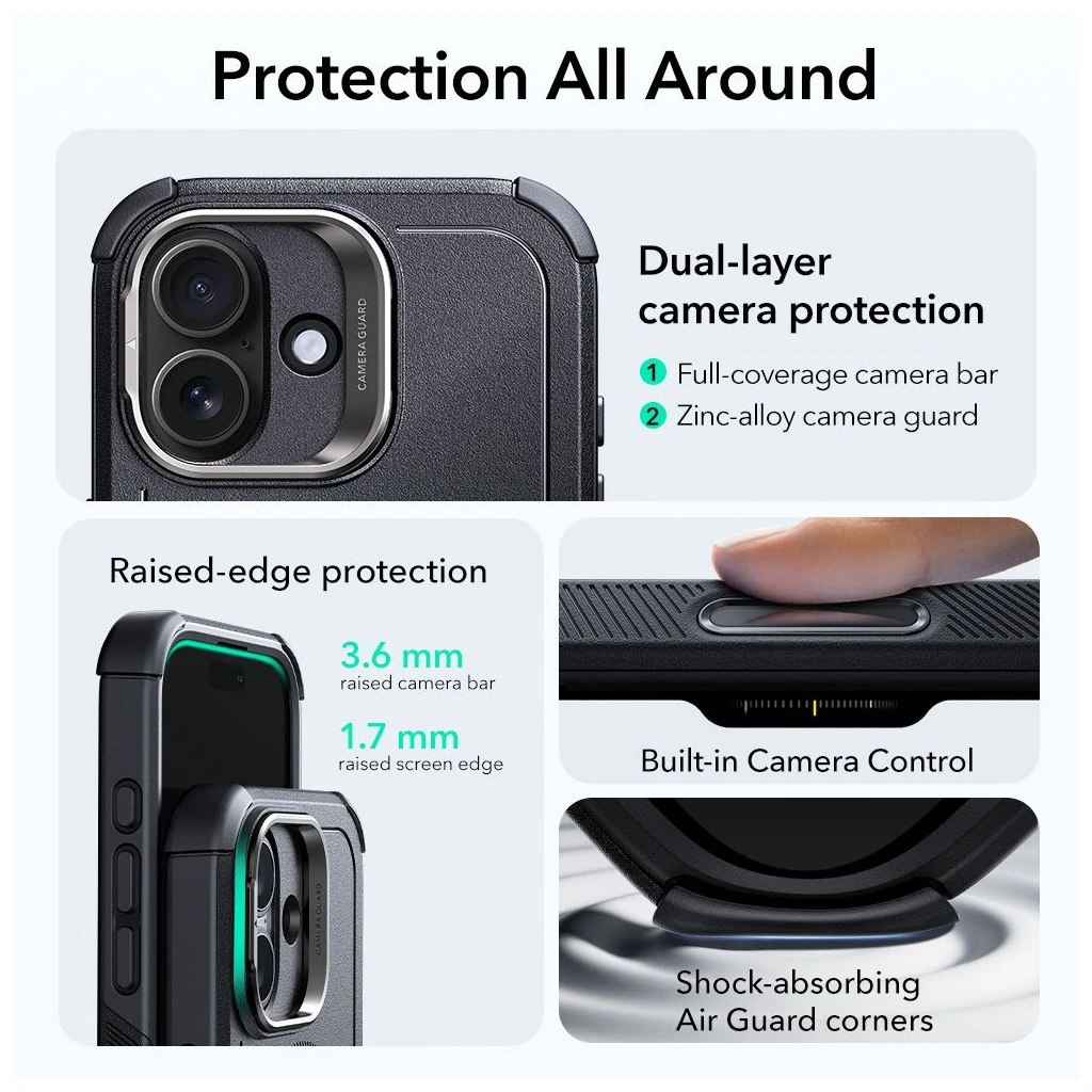 ESR CYBER MAGSAFE iPhone 17 készülékhez tartó fekete