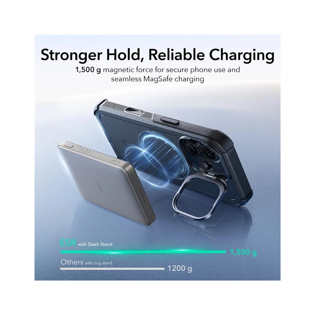ESR CYBER MAGSAFE iPhone 17 készülékhez tartó fekete